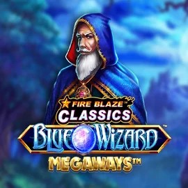 Fire Blaze Blue Wizard Megaways logo by Rarestone Gaming BetBoom Casino