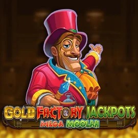 Jackpots logo of Gold Factory Jackpots Mega Moolah from Aurum Signature Studios at BetBoom Casino